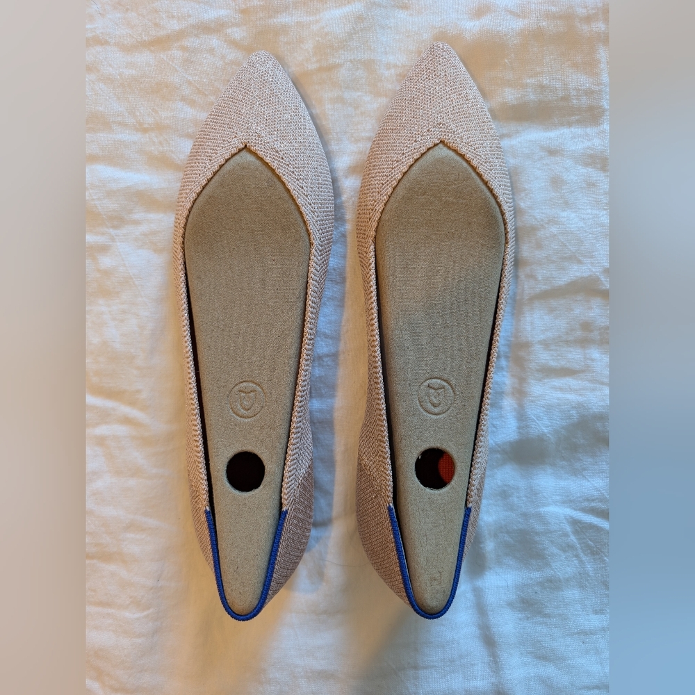 Rothy's Point In Rose Metallic Size 10 NWT